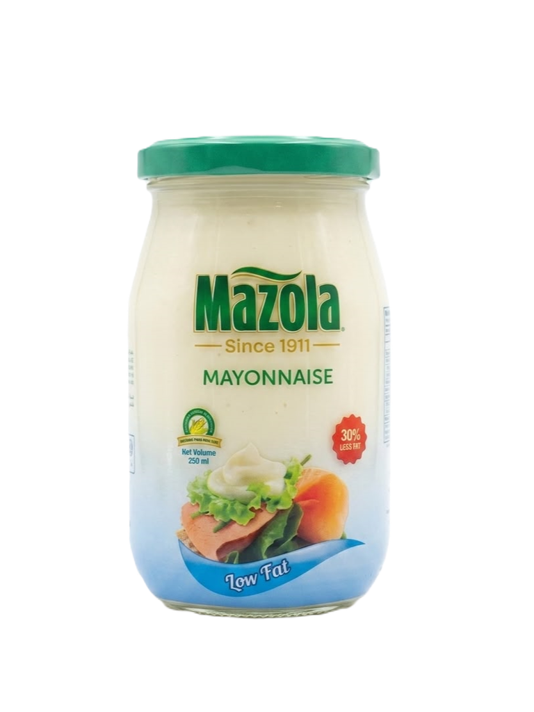 Mazola Mayonnaise Glass Low Fat 250ml - مايونيز مازولا قليل الدسم