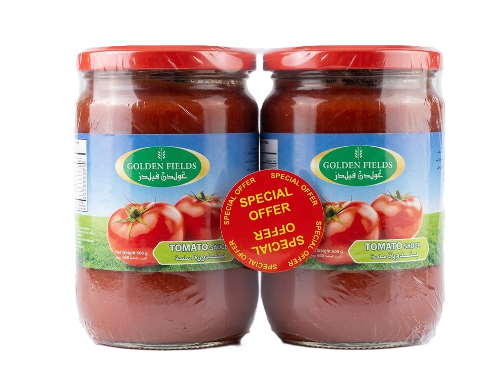 Golden Fields Tomato Paste Glass Jar 660g x2 - معجون طماطم جولدن فيلدز