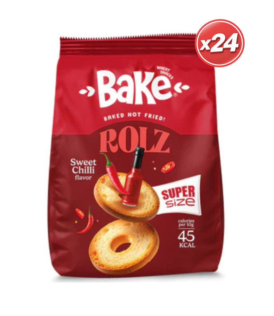 Bake Rolz Sweet & Sour Chilli 50g*24Pcs -فلفل حلو وحار