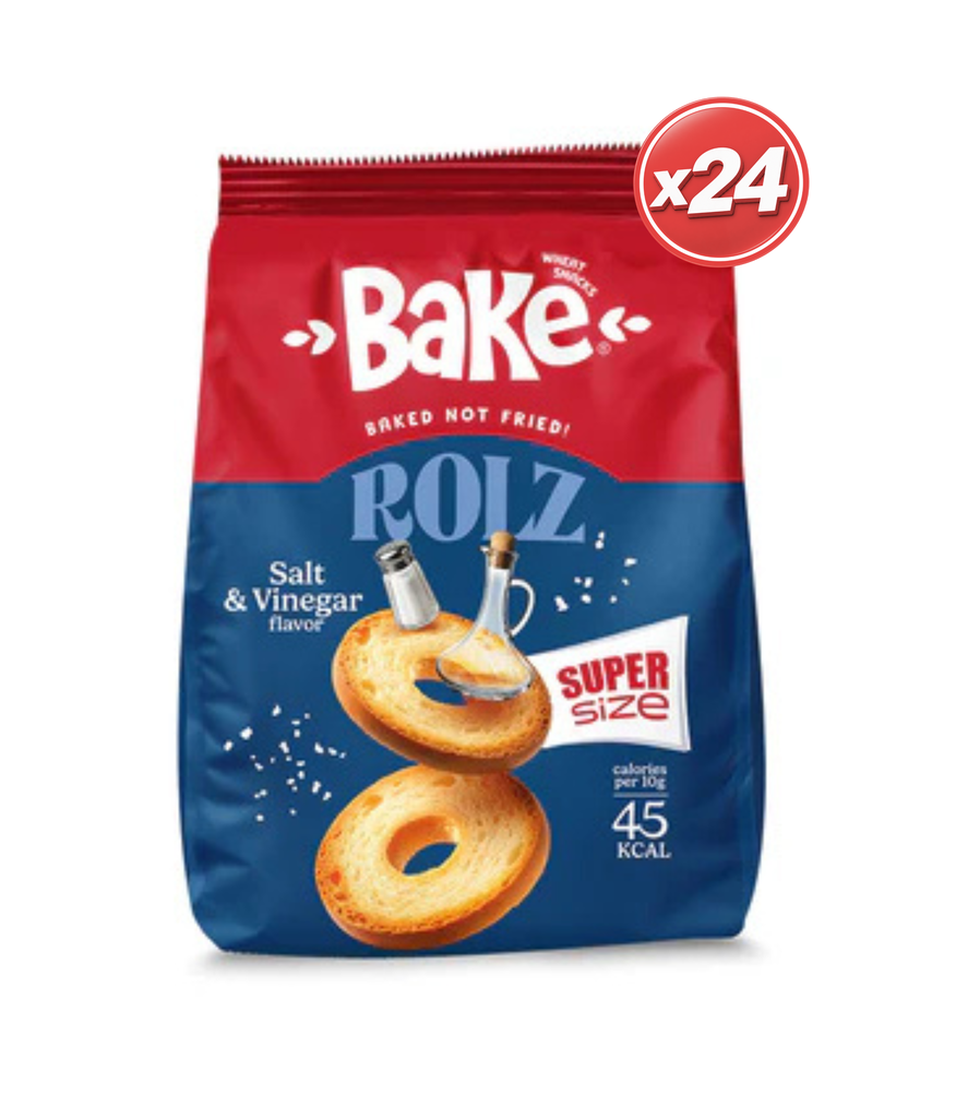 Bake Rolz Salt & Vinegar 50g*24Pcs - ملح وخل