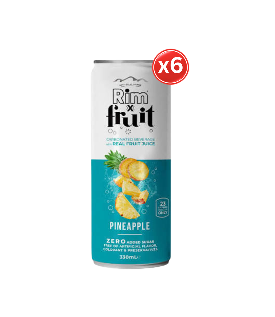 Rim Sparkling Can Pineapple 330ml*6 - مياه غازية  أناناس