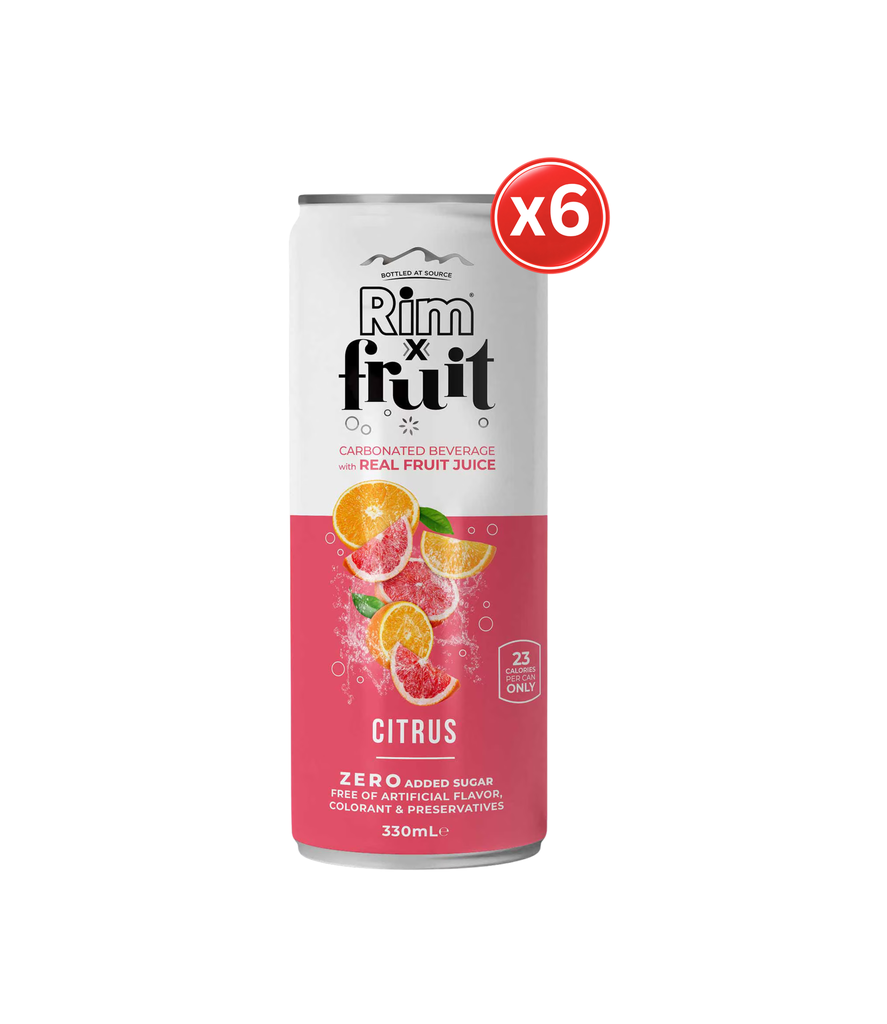 Rim Sparkling Citrus 330ml*6 - مياه غازية حمضيات