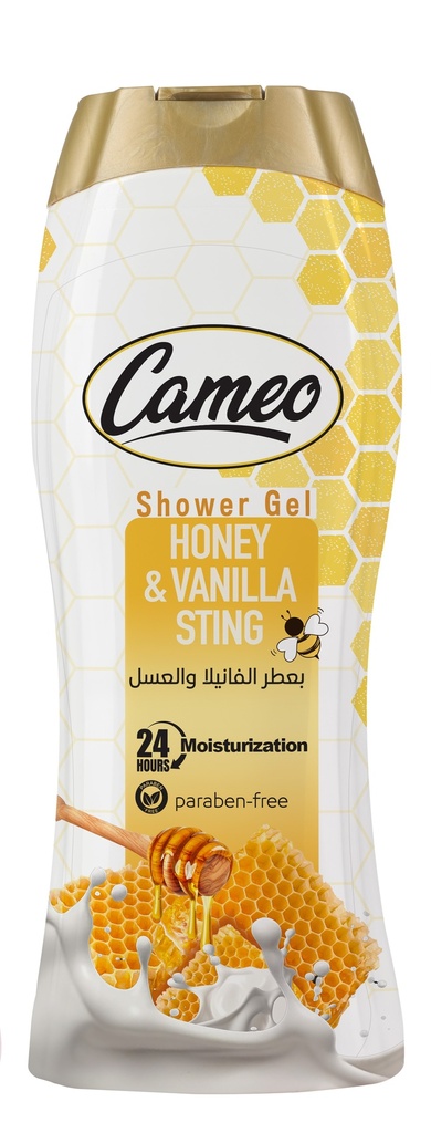 Cameo Shower Gel Honey & Vanilla Sting 650Ml -جل استحمام بالعسل والفانيليا 