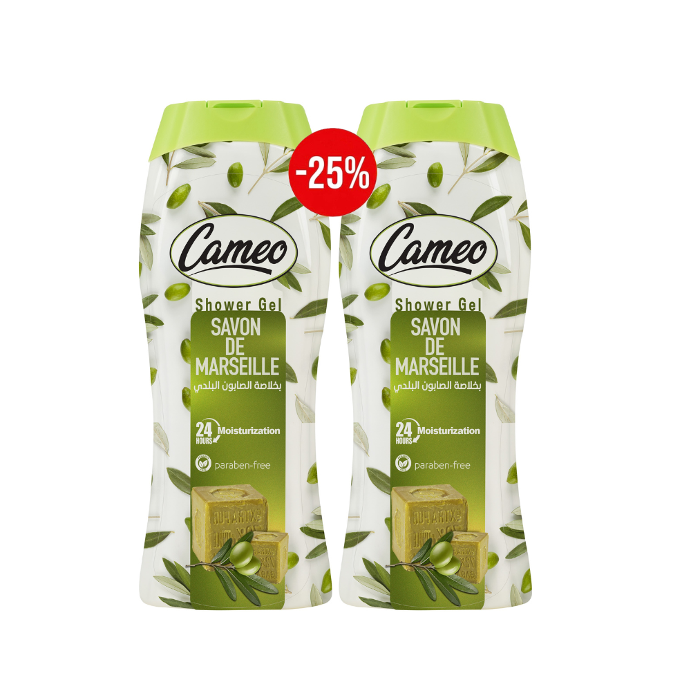 Cameo Shower Gel Savon De Marseille  650 ML *2 (25%) - جل إستحمام بصابون البلدي 