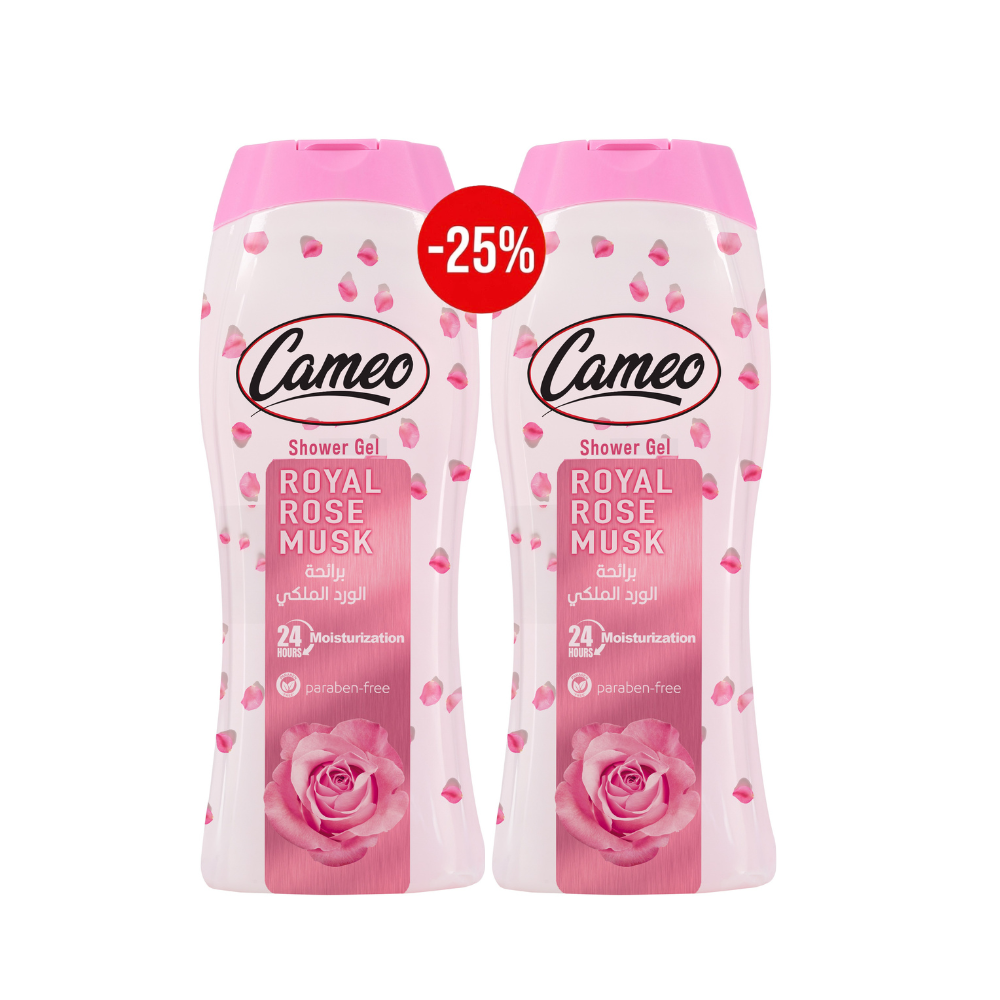 Cameo Shower Gel Royal Rose Musk 650 ML *2(25%)-جل استحمام بالورد الملكي والمسك 