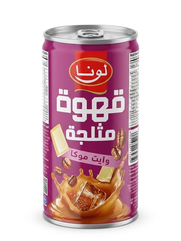 Luna Iced Coffee White Mocha 24*195ml - إيس كوفي موكا  