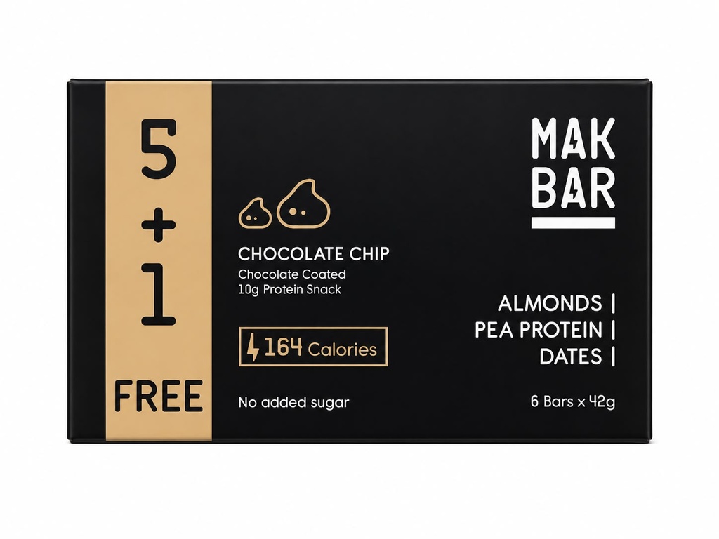 Mak Bar Protein  - Chocolate chip (5+1) - 10g protein - 42g - رقائق الشوكولا 