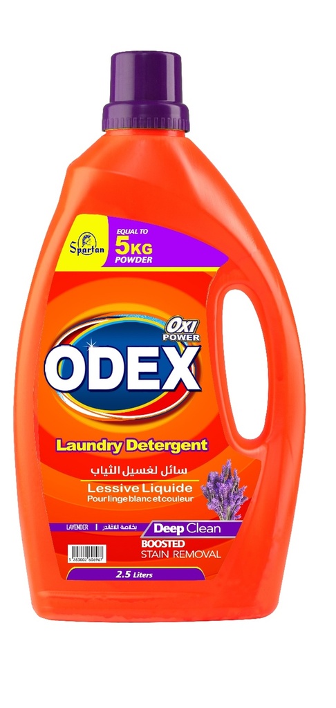 Odex Laundry Detergent Lavender 2500 Ml - اودكس سائل للغسيل الثياب لافندر 