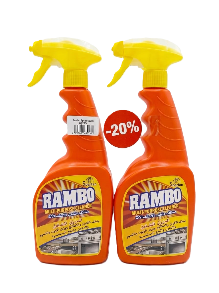 Rambo Multi Purpose Cleaner & Degreaser Spray Original 650 ML*2(20%) 