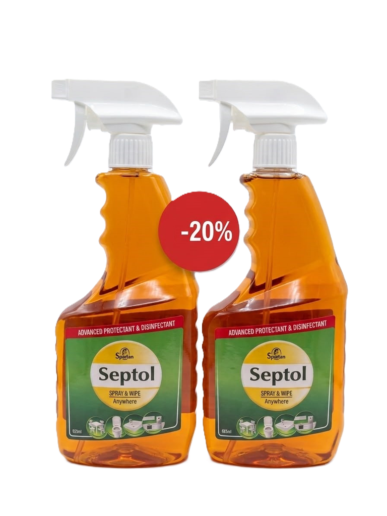Septol Antiseptic And Disinfectant Spray & Wipe 825 ML*2(20%) - سيبتول بخاخ تنظيف ومسح 