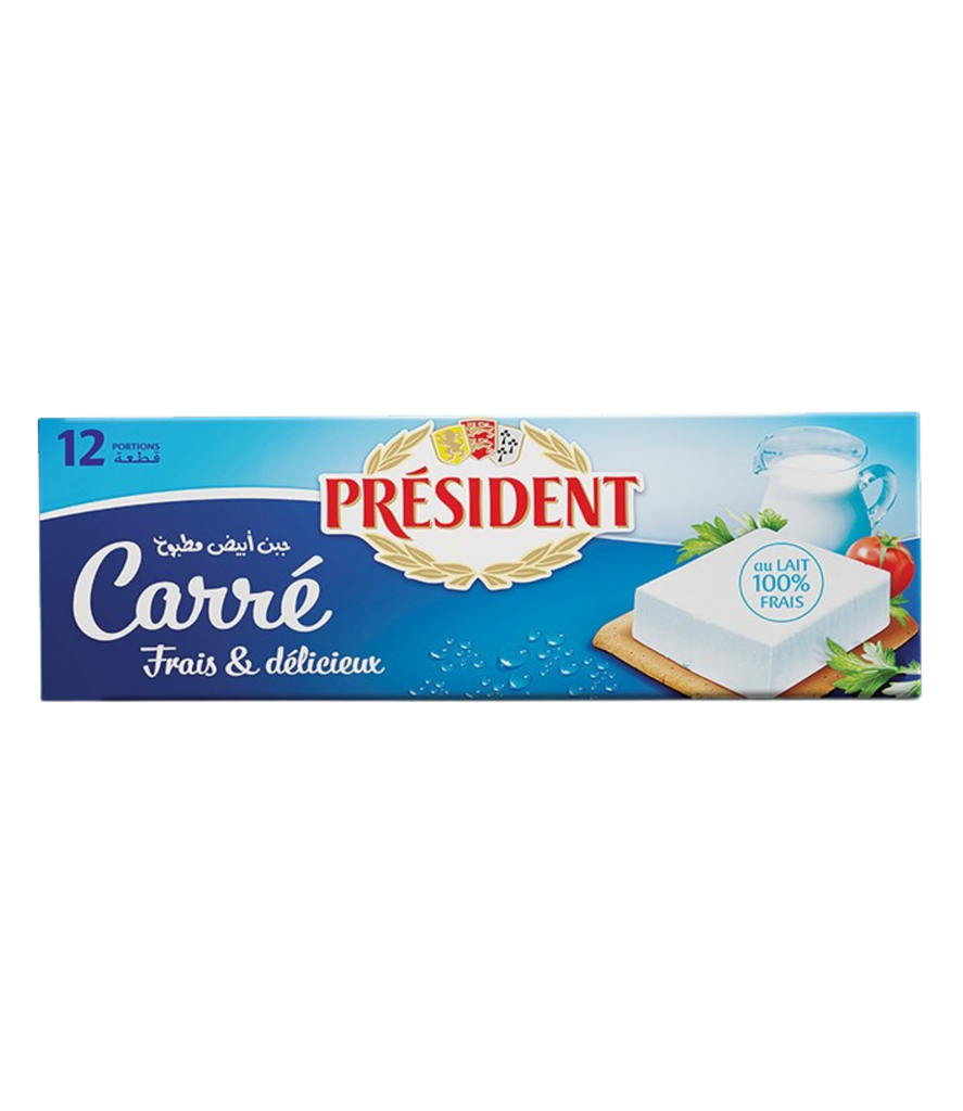 President Cheese Squares 12Pcs 168g - جبنة بريزيدان