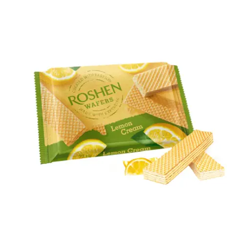 Roshen Wafers Lemon 72g*22Pcs - ويفر بالليمون 