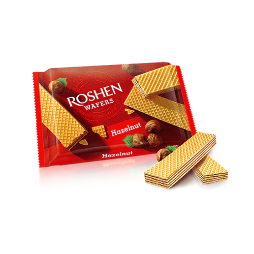 Roshen Wafers Hazelnut 72g*22Pcs - ويفر بالبندق 