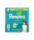Pampers Rash Protection Diapers Jumbo Pack No5 11-16Kg 38's - حفاضات بامبرز للحماية من الطفح الجلدي مقاس ٥