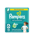 Pampers Rash Protection No.6 13Kg+ 46's -  بامبرز للحماية من الطفح الجلدي، مقاس ٦