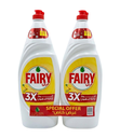 Fairy Plus Dishwashing Lemon 20% 2x1.25L - فيري سائل جلي ليمون