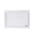 Ploma Document Bag Transparent with white button 12pcs - حافظة مستندات شفافة