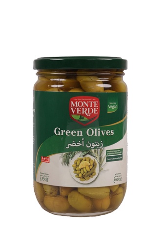 Kalamata Green Jumbo Olives in Brine 600g monte verde  زيتون اخضر - 