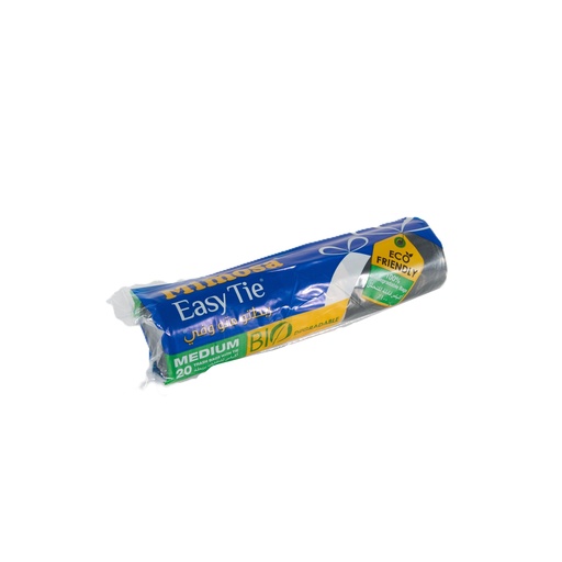 Mimosa trash bags easy tie bio medium 1*20 bags أكياس للنفايات بربطة وسط 