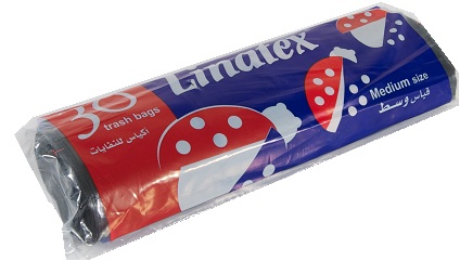 Linatex trash bags medium 1*30 bags  أكياس للنفايات وسط