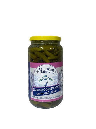 Cornishon Pickles Jar 1000g - Msallem مخلل كورنيشون