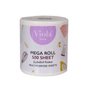 Mega Kitchen Roll Viola 500 Sheets - Pack of 6 - ورق مطبخ 