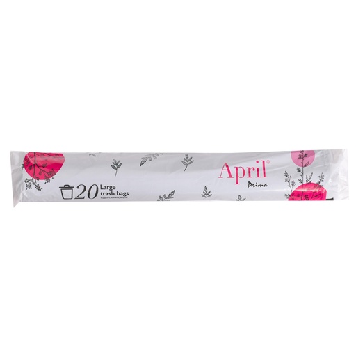 April Trash Bags 20 (Pack of 12) (Large) -أكياس نفايات كبيرة 
