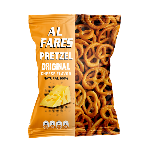 AL Fares Pretzel Biscuit Cheese 120G - أل فارس بريتزل بسكويت بالجبنة 