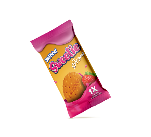 JoFood Sweetie Biscuit Sandwich Strawberry 26G - بسكويت سويتـي ساندويش بالفراولة 