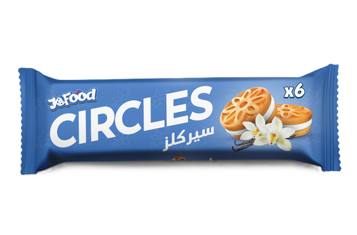 JoFood Circles Filled with Vanilla Cream 36G - جو فود دوائر محشوة بكريمة الفانيليا  