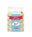Prom Uni Baby Family Wet Wipes 100 Sheets Chamomille 2+2 - عرض يوني بيبي مناديل مبللة عبوة عائلية بخلاصة البابونج (١٠٠ منديل) ٢+٢ مجانًا