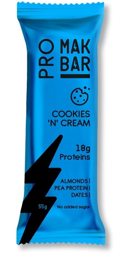 Mak Bar Pro - Cookies N' Cream - 18g protein - 55 gr -بنكهة الكوكيز والكريمة 