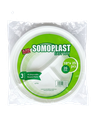 Somo Plast Plastic Plates 10 inch 3 conpartment (25 pcs)