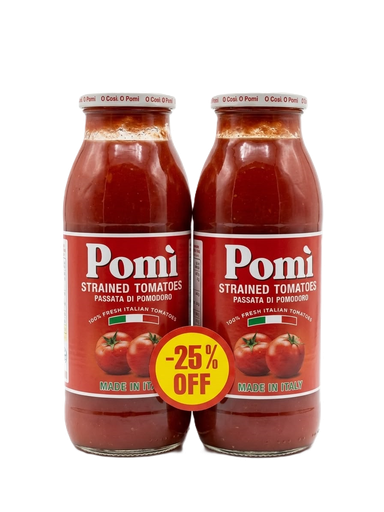 Pomi tomato paste glass 700g Buy 2 & Get 25%  - رب البندورة زجاج 