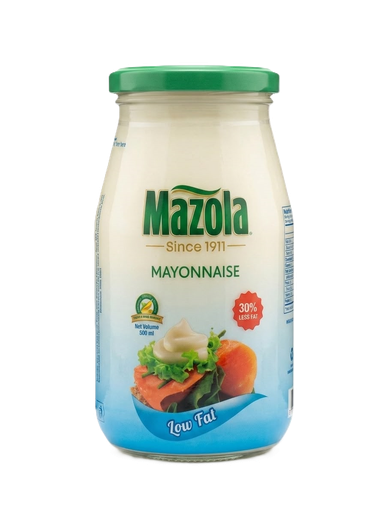 Mazola Mayonnaise Glass Low Fat 500ml - مايونيز مازولا قليل الدسم 