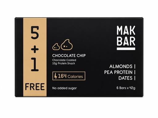 Mak Bar Protein  - Chocolate chip (5+1) - 10g protein - 42g - رقائق الشوكولا 