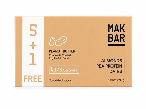 Mak Bar Protein - Peanut Butter (5+1) - 11g protein - 42g  