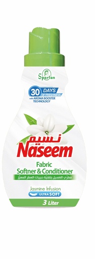 Naseem Fabric Softener & Conditioner Jasmine Infusion 3000 Ml - منعّم أقمشة برائحة الياسمين 