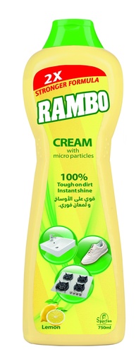 Rambo Kitchen & Bathroom Cleaner Cream Lemon 750Ml - كريم تنظيف المطبخ والحمام بالليمون 